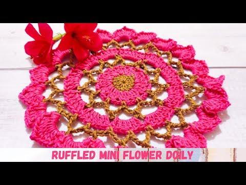 Ruffled Mini Crochet Flower Doily