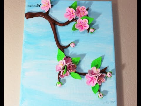 Sakura/Cherry blossom 3d canvas art:Spring Crafts,Home Decor