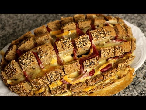 Salami &amp;amp; cheese stuffed multigrain bread recipe