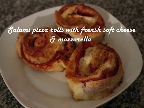 Salami pizza rolls with frensh soft cheese &amp;amp; mozzarella recipe