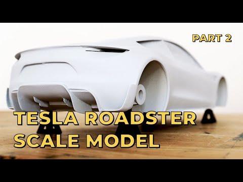 Sanding the TESLA ROADSTER Scale Model! Part 2