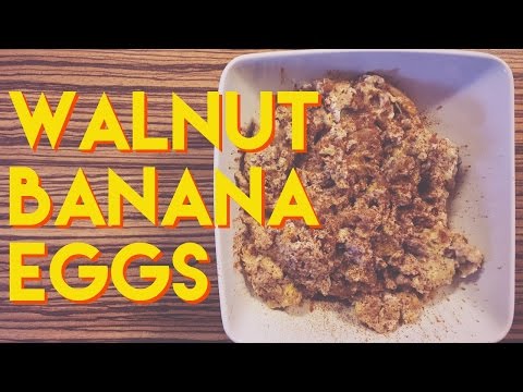 Scrambled Eggs With Banana And Walnuts | Sweet And Easy Healthy Breakfast