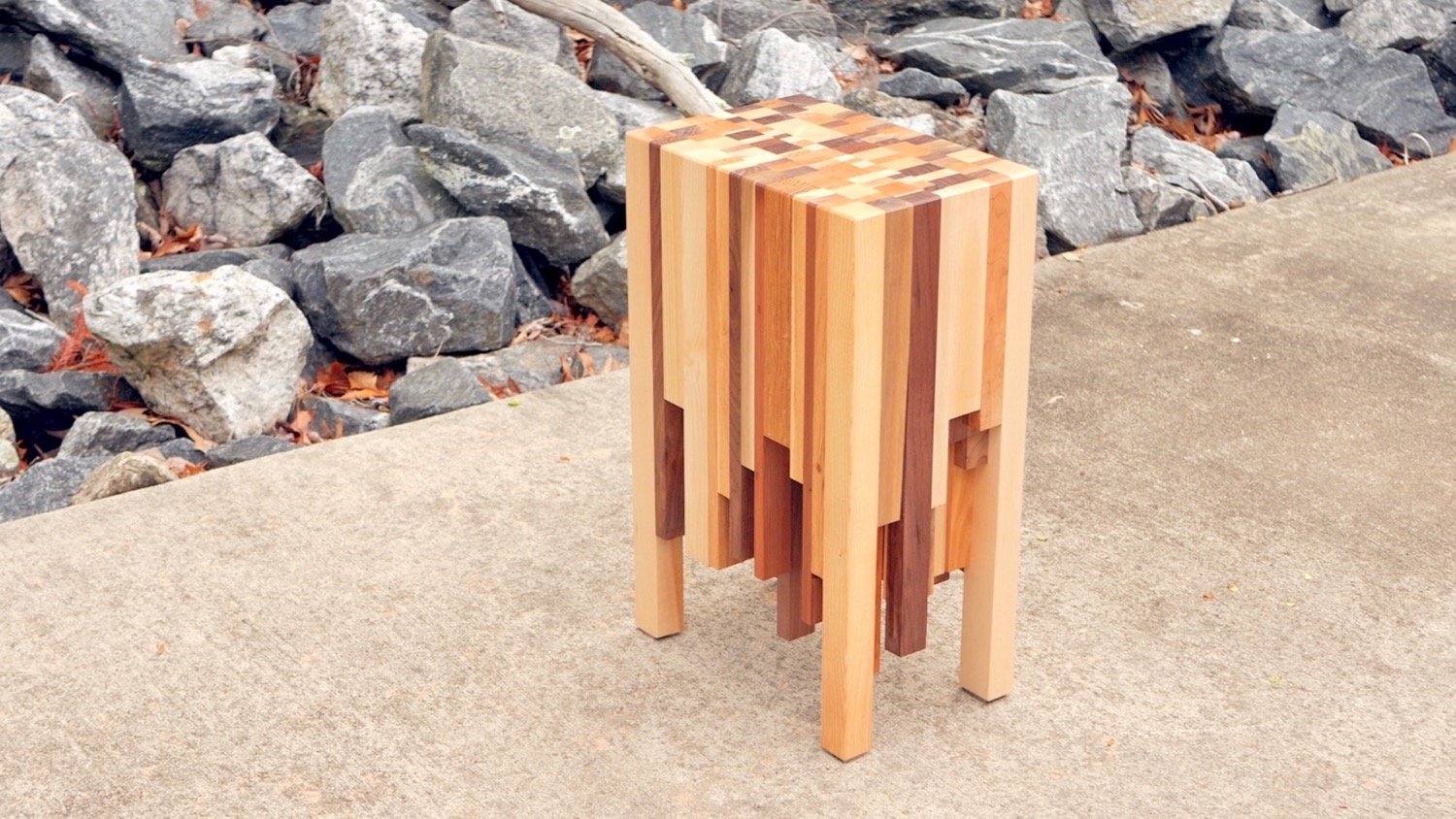 Scrap Wood End Grain End Table | How To Build - Woodworking - 1.jpg