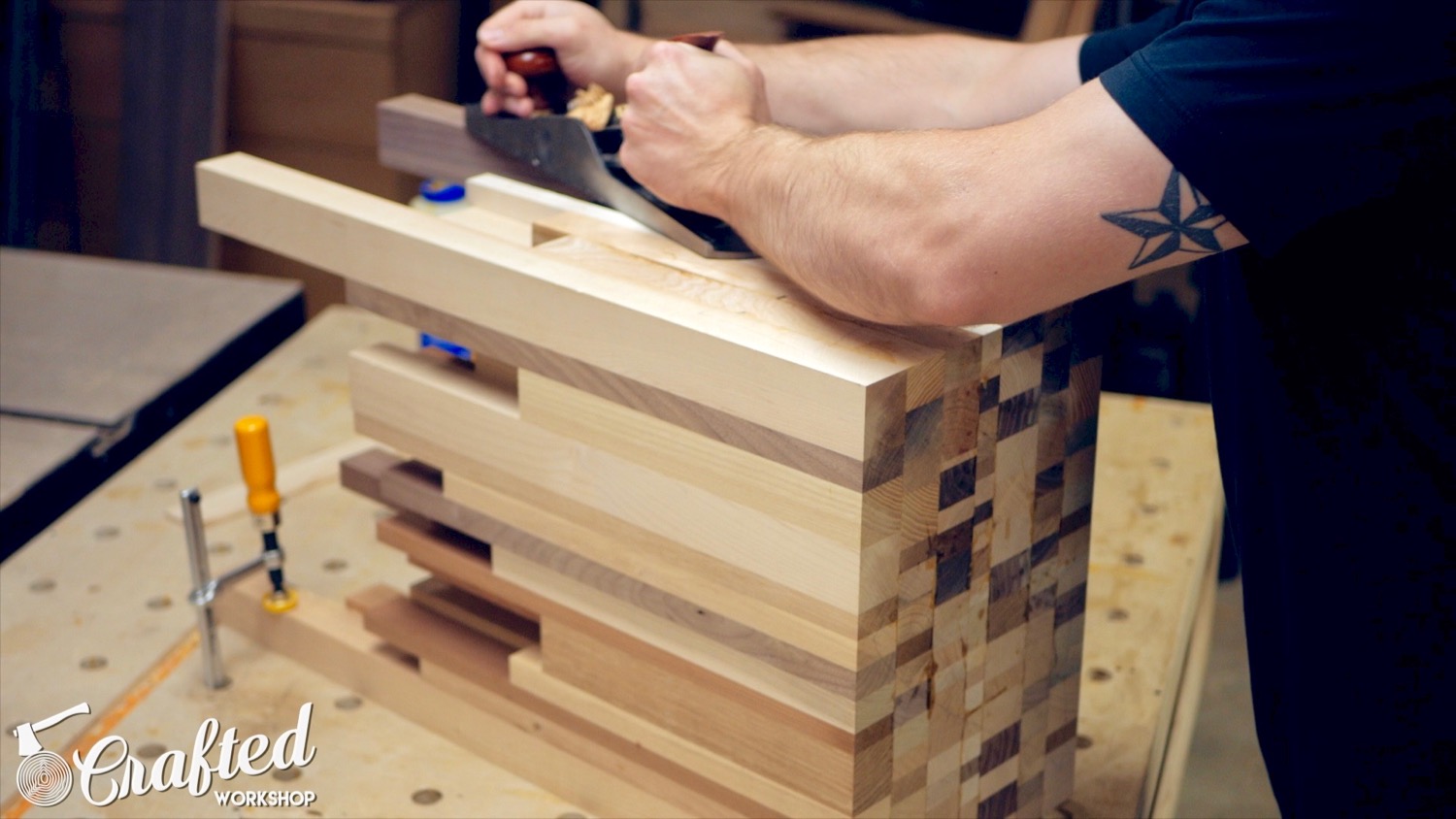 Scrap Wood End Grain End Table | How To Build - Woodworking - 15.jpg