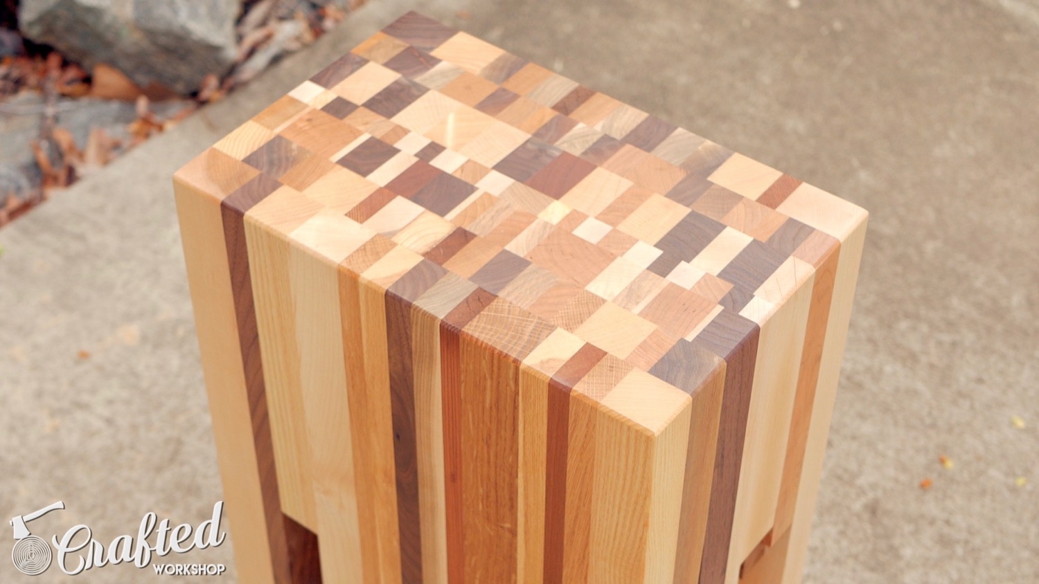Scrap Wood End Grain End Table | How To Build - Woodworking - 22.jpg