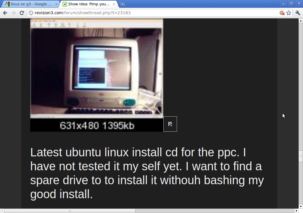 Screenshot-Show Idea: Pimp your old iMac (G3) - Revision3 Forums - Chromium.png