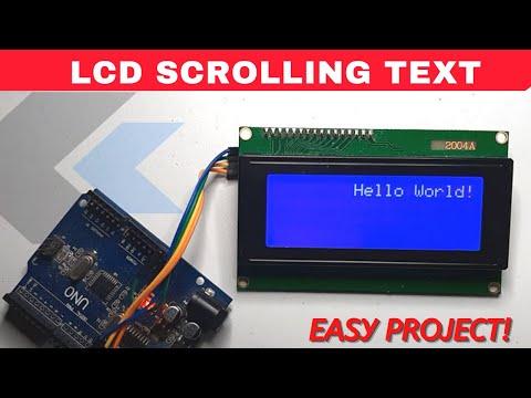 Scrolling Text on LCD I2C Display Using Arduino