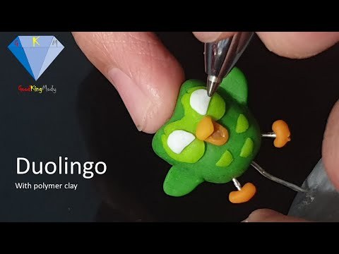 Sculpting the Duolingo Owl with polymer clay