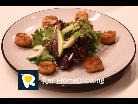 Seared Scallops and Green Apple Salad