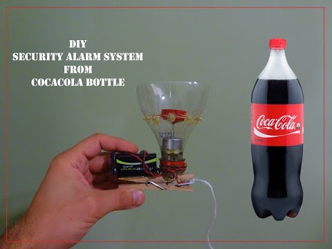 Security ALARM from CocaCola bottle  || DIY