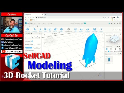 SelfCAD 3D Modeling Rocket Tutorial For Beginner