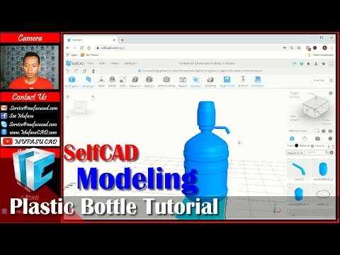 Selfcad 3d Plastic Bottle Tutorial For Beginner