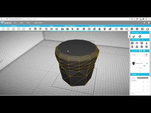 Selfcad Shape Generator. Create a vase for 3d printing with spiralvase function