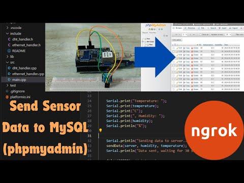 Send Temperature &amp; Humidity Data from Arduino(Ethernet Shield) to Public MySQL by ngrok &amp; PlatformIO