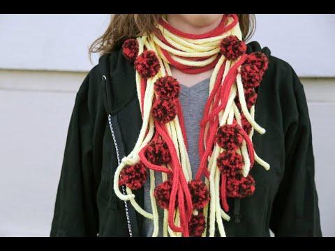 Sewing Spaghetti and Meatball Scarf