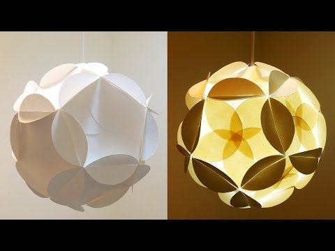 Shadow star lamp - how to make a spherical lampshade in flowery circle stars - EzyCraft