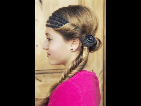 Side braid with headband tutorial