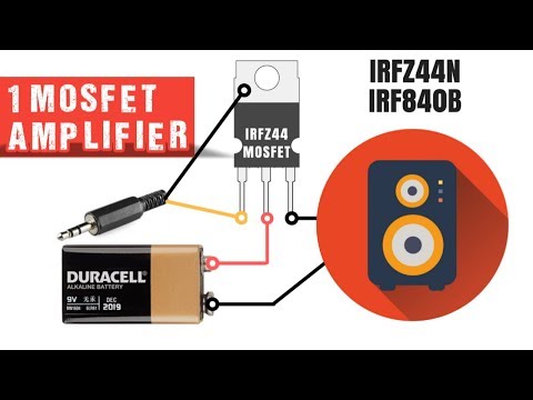 Simple Basic audio Amplifier Circuit using 1 MOSFET Transistor