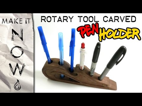 Simple Carved Pen Holder