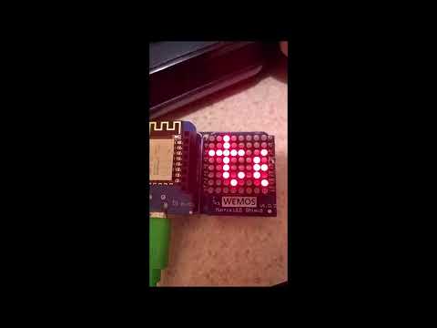 Simple Moving Message WiFi display using MQTT and D1 Mini