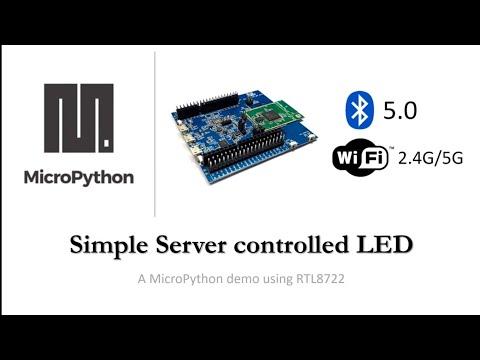 Simple Server controlled LED -- MicroPython with Ameba