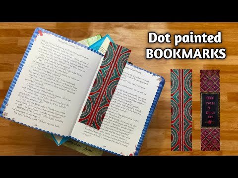 Simple Step by step Dot painted bookmarks tutorial for Beginners|Leisure Space