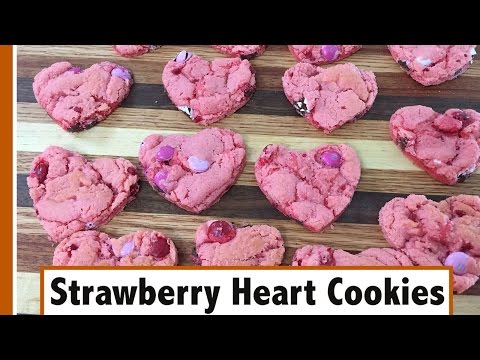 Simple Strawberry Cookie Hearts | Valentine's Day Special!!