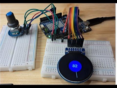 Simple Volume Indicator - GC9A01 Display Using Visuino