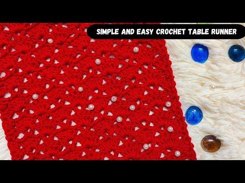 Simple and Easy Crochet Table Runner Valentine's Day Pattern