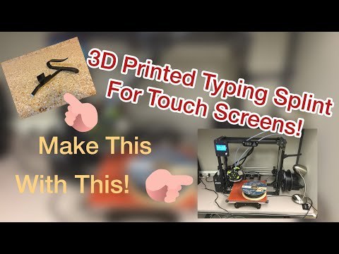 Simple and Elegant 3D Printed Typing Splint