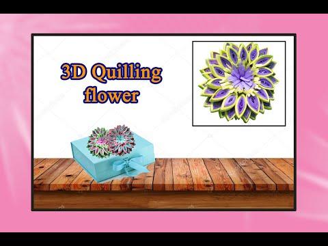 Simple and easy 3D quilling flower #homemakerscorner