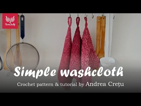 Simple crochet washcloth tutorial - US Terms