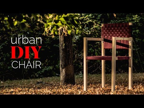 Simple outdoor furniture. Modern DIY Chair. How to WEAVE a Chair.