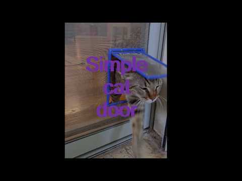 Simple screen net cat door