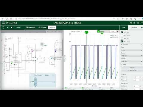 Simulation of 555 Analog in (0-5V) PWM DC Motor Speed Controller