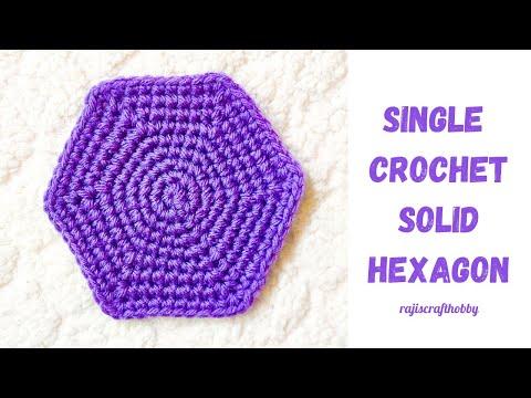 Single Crochet Solid Hexagon How To Crochet a Solid Hexagon