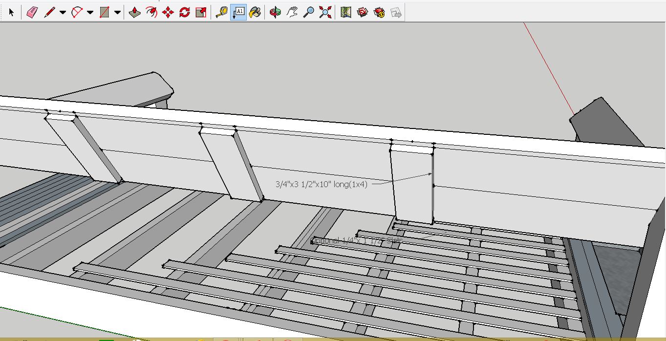 Snip 2x6  back top 2 boards suport slats 1x4s wood.JPG