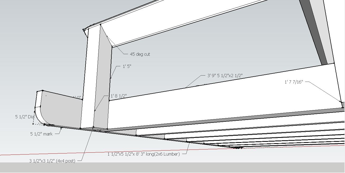 Snip front 4x4 post 45 deg cut.JPG