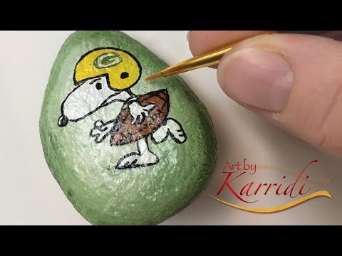 Snoopy the Packer-Backer Time-lapse Rock Painting