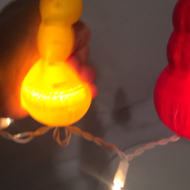 Snowman ornaments lit up. #Christmas #holidays #NinjaFlex #PETT #3Dprinting @imakrnyc #iMakr