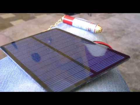 Solar Powered Laser (pointer) - one &amp;quot;hobby size&amp;quot; panel runs it! - simple DIY - fun experiment!