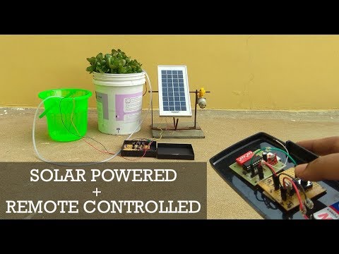 Solar powered + Remote operated plant watering system