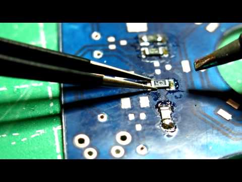 Soldering 1206 SMD resistor