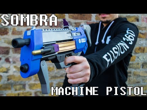 Sombra Machine Pistol 3D Printed from Overwatch + Big Giveaway