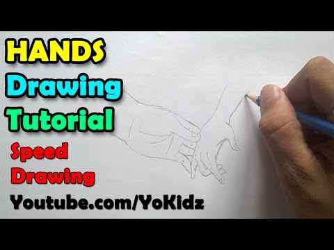 Speed Drawing of Hands, How to draw Hands