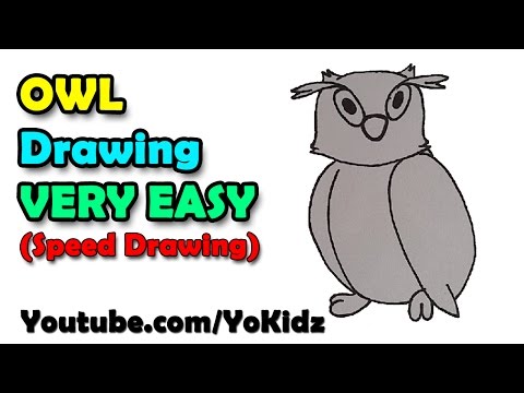 Speed Drawing of How to draw Owl | Time Lapse