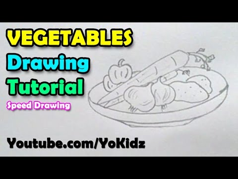 Speed Drawing of How to draw Vegetables Time Lapse