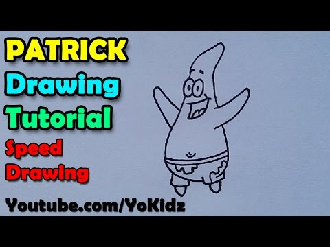 Speed Drawing of Patrick, How to draw Patrick