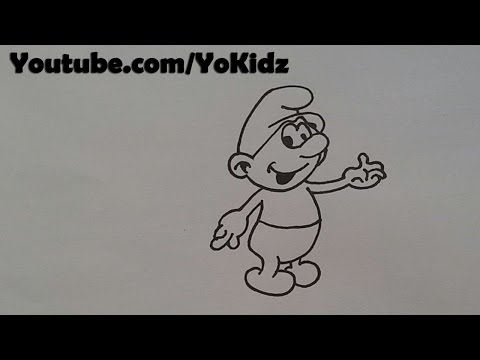 Speed Drawing of Smurfs, How to draw Smurfs