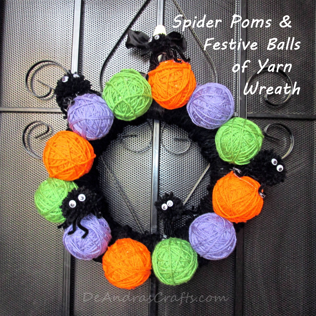 Spider Poms &amp; Yarn Balls Wreath.jpg